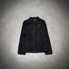python studs blouson jacket black L y2k