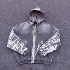H&M ブリーチ加工 デニムジャケット M ルーズフィットのサムネイル