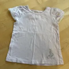 ラプンツェル 半袖Tシャツ 110cm パープル 花柄 ディズニー　プティマイン