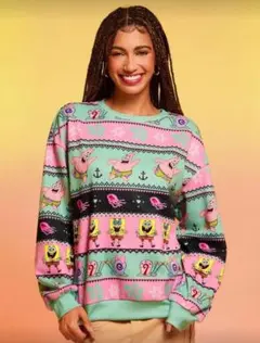 スポンジ・ボブ カラフルスウェット – JP-XXL(L)サイズ ♡