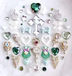 ネイルパーツ 美少女戦士 セーラームーン セーラージュピター 魔法少女 緑 43