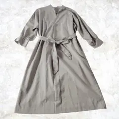 ロペピクニック　ストレッチ素材　スッキリデザイン　シャツワンピース