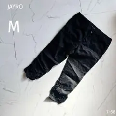 ジャイロ【M】クロップドパンツ♡七分丈♡裾クシュ♡ストレッチ♡黒パンツ♡ブラックのサムネイル