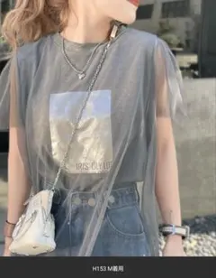 mily bilet チュール切り替え 半袖Tシャツのサムネイル