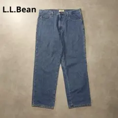 L.L.Bean古着ヴィンテージデニムパンツワイドテーパード内側チェックK309のサムネイル