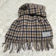 Aquascutum ピュアラムウール チェックマフラー 　アクアスキュータム