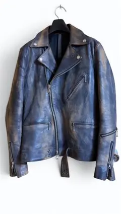 専用出品 ストラム Strum Speeder 地生フルタンニン ステア M 青 STRUM ストラム RIDERS JACKET ライダースジャケット】SPEEDER