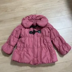 ピンク フード付きコート