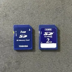 TOSHIBA SDメモリーカード 1GB、IO DATA 2GBセット