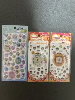【正規品】たまごっち　プチドロップステッカー、キラキラシール3 3点セット