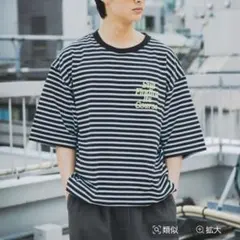 niko and... ワンポイントボーダーTシャツ　Mのサムネイル