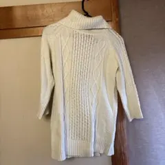 après les cours ホワイトタートルネックワンピース