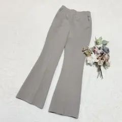 【ジーユー】GU 2WAYストレッチフレアパンツ スラックス ベージュ M