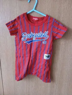 BABYDOLL 半袖ベビー服 80サイズ 赤青ストライプ
