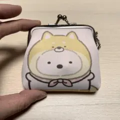 すみっコぐらし コインケース がま口 こいぬとしろくま ピンク 内側