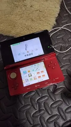 ニンテンドー3DS フレアレッド 本体と付属品