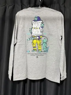 未使用　dustbox FIRE DEPT ロングスリーブTシャツ グレー M