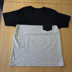THE NORTH FACE バイカラー ポケットTシャツ ブラック グレー Sのサムネイル