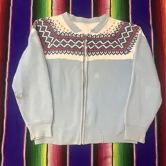 50s 60s 雪柄 フルジップ スウェット
