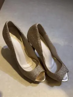 Benedetta グリッターパンプス ゴールド