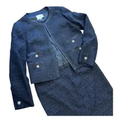 エマジェイムス フォーマルセット ノーカラージャケット スカート 大きいサイズ