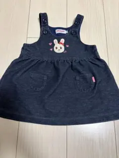 ミキハウス ワンピース 70センチ 80センチ デニム風 女の子のサムネイル