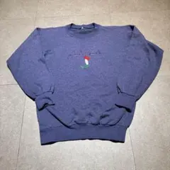 Italia イタリア　トレーナー　スウェット　紫　刺繍　ビンテージ 90s