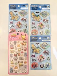 ポケモン　ポケピース　韓国　ウォーターシール　キャンディボンボン　４枚セットのサムネイル