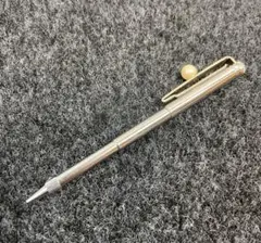 パール付き ミニシャープペンシルバー ツイスト式 金属製のサムネイル
