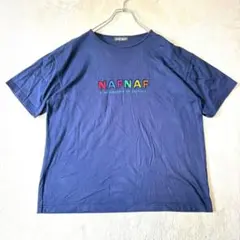 n1112 ナフナフ 半袖Tシャツ ロゴ刺繍 オーバーサイズ カラフル ゆったりのサムネイル