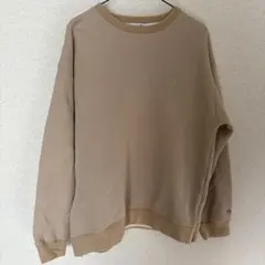 ベージュ 長袖 トレーナー