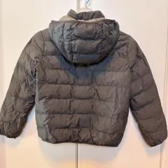 美品⭐︎UNIQLO KIDS フード付きダウンコート グレー140サイズ