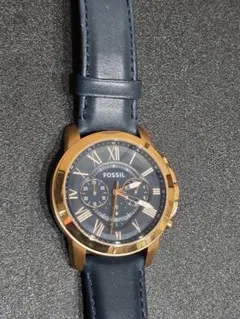 FOSSIL アナログ腕時計 ネイビー・ゴールド