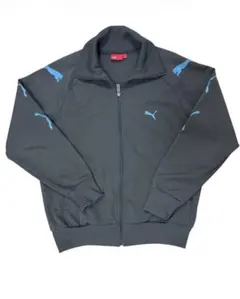 【希少】PUMA トラックジャケット ジャージ L グレー ライトブルー Y2K
