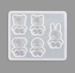 パーツクラブ　シリコン型 半立体アニマル
