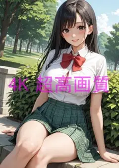 月屋 1点物 高画質 A4 ポスター アニメ イラスト JK 制服 #0041