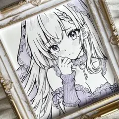 手描き イラスト オリジナル アナログ 女の子