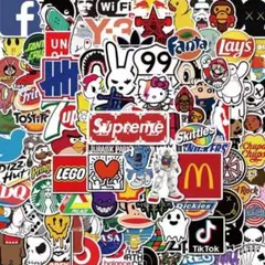 防水ステッカー 100枚セット ブランドロゴ キャラクターのサムネイル