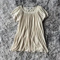✨MK MICHEL KLEIN ギャザーブラウス【38】アイボリー系 春夏のサムネイル