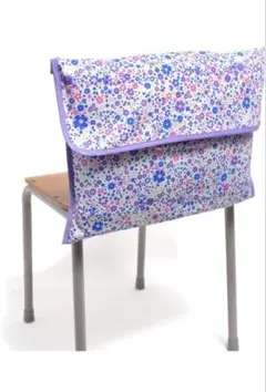 学校用 防災頭巾カバー 花柄 パープルのサムネイル