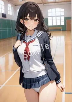 アニメファンアート JK グラビア A4 ポスター イラスト ★00249118