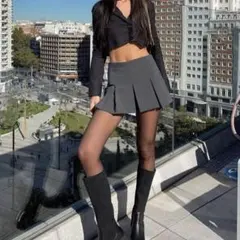 SHEIN プリーツ スカート グレー