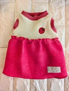 犬服 S〜M 女の子 ピンク ワンピース　小型犬 ハンドメイド