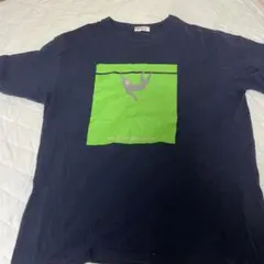 メンズ ナマケモノ プリント Tシャツ ネイビー