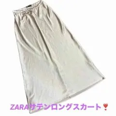 ZARA ゴールドサテンロングスカート美品のサムネイル