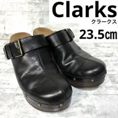 クラークス 23 Ledella York ブラック　レザー　サボサンダルのサムネイル