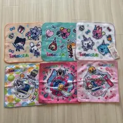 たまごっち ミニタオル 、（ハンカチ）6枚セット