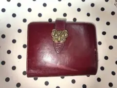 ANNA SUI 二つ折り財布 蝶モチーフ ボルドーのサムネイル