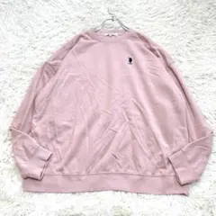 2076 良品✨USポロアッスン オーバーサイズトレーナー スウェット メンズM