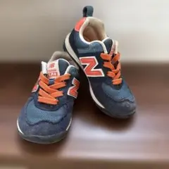 New Balance 574 ネイビー/オレンジ スニーカー　14.5cm